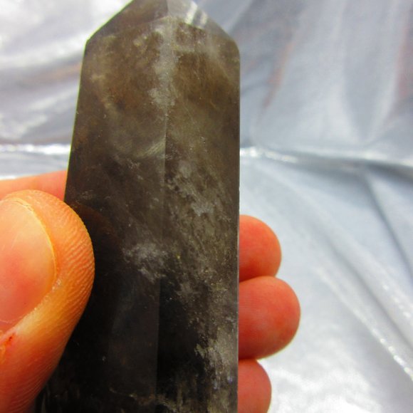 Smoky Quartz Crystal Polished Tower Generator Crystal Meditation Tool - Picture 5 of 8